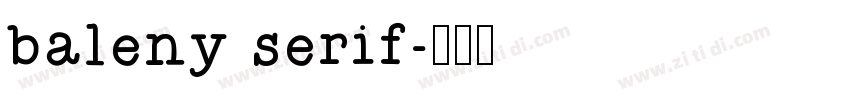 baleny serif字体转换